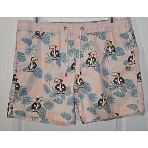 Party Pants unlined swim shorts sz XL toucans